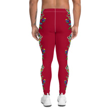 Load image into Gallery viewer, Men&#39;s Leggings (maroon) - Beaded Floral