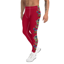 Load image into Gallery viewer, Men&#39;s Leggings (maroon) - Beaded Floral