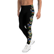 Load image into Gallery viewer, Men&#39;s Leggings (black) - Beaded Floral