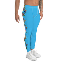 Load image into Gallery viewer, Men’s Leggings (blue) - Beaded Floral