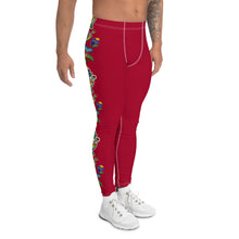 Load image into Gallery viewer, Men&#39;s Leggings (maroon) - Beaded Floral