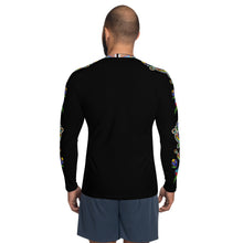 Load image into Gallery viewer, Men&#39;s Rash Guard (black) - Beaded Floral