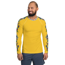 Load image into Gallery viewer, Men&#39;s Rash Guard (yellow) - Beaded Floral