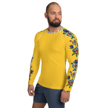 Load image into Gallery viewer, Men&#39;s Rash Guard (yellow) - Beaded Floral