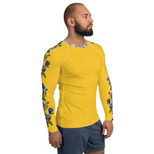 Load image into Gallery viewer, Men&#39;s Rash Guard (yellow) - Beaded Floral