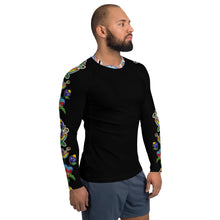 Load image into Gallery viewer, Men&#39;s Rash Guard (black) - Beaded Floral